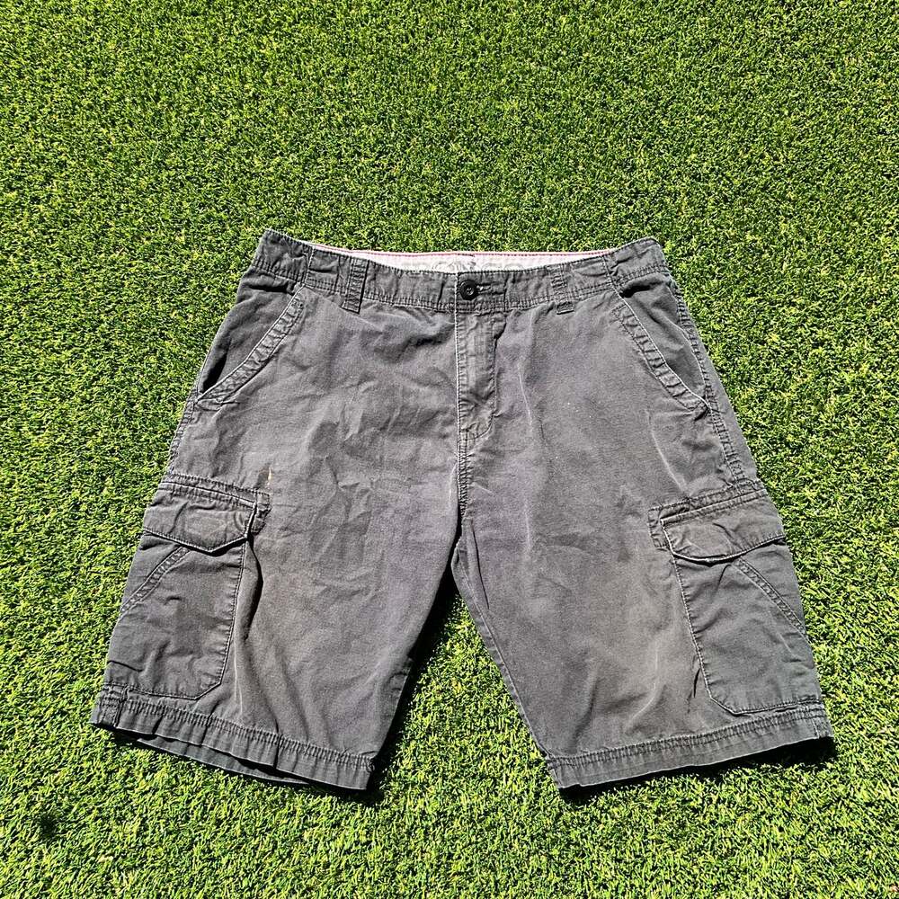 IRON CO. Men's Faded Black Cargo Shorts Size 34